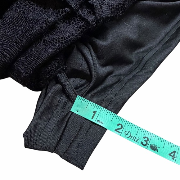 NWT SHEIN Bae Sexy Black Sheer Lace Flare Pants - Size Medium - Picture 13 of 16